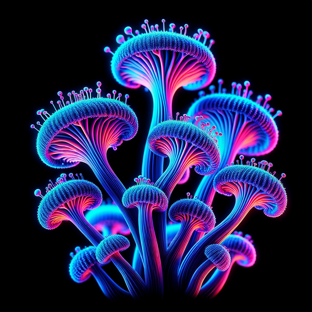 Neon Trichome — VividHaze cannabis art